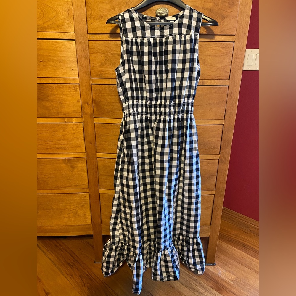 A New Day black gingham dress Large